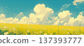 春季草原景觀，動漫風格 137393777