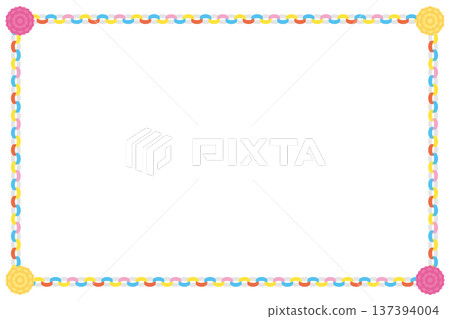 Paper ring frame illustration Paper ring frame illustration 137394004