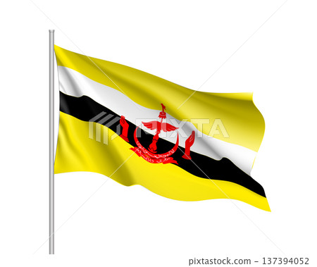 Vector national flag of Brunei Vector national flag of Brunei 137394052