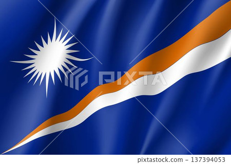 Waving flag of Marshall Islands 137394053