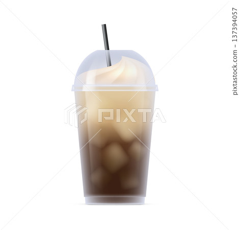 Cold brew coffee plastic transparent cup Cold brew coffee plastic transparent cup 137394057