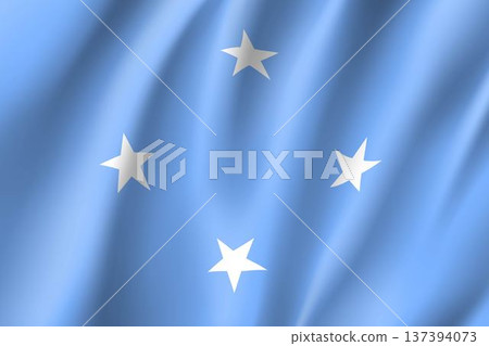 Waving flag of Federated States Micronesia 137394073
