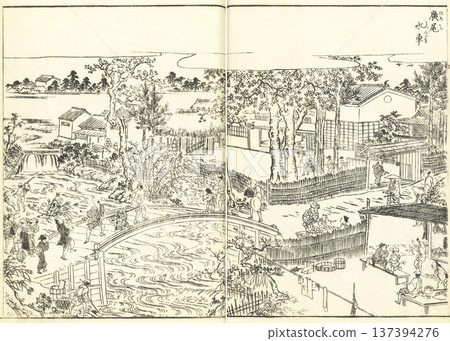 江戶名勝圖鑑：廣尾水車 137394276