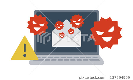 Laptop infected with a computer virus Email 137394999