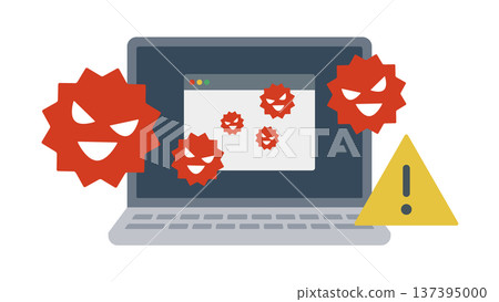 Laptop web browser infected with a computer virus 137395000