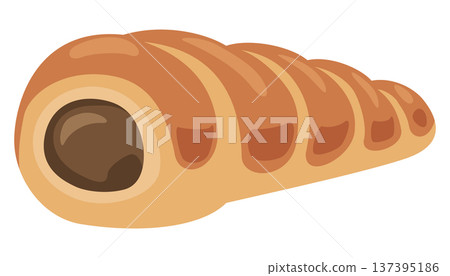 Simple chocolate cornet image illustration 137395186