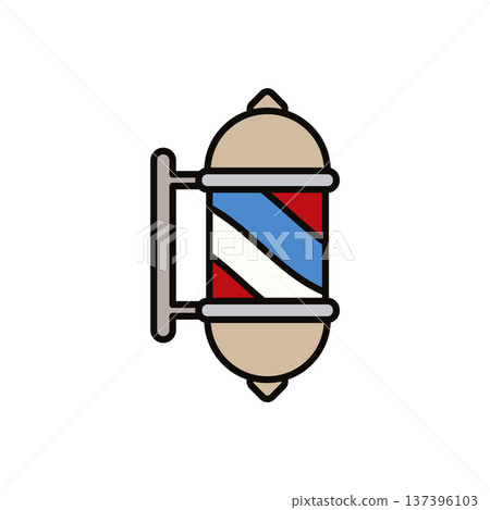 Barber Lamp Pole icon vector design templates simple and modern Barber Lamp Pole icon vector design templates simple and modern 137396103