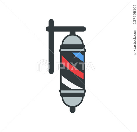 Barber Lamp Pole icon vector design templates simple and modern Barber Lamp Pole icon vector design templates simple and modern 137396105