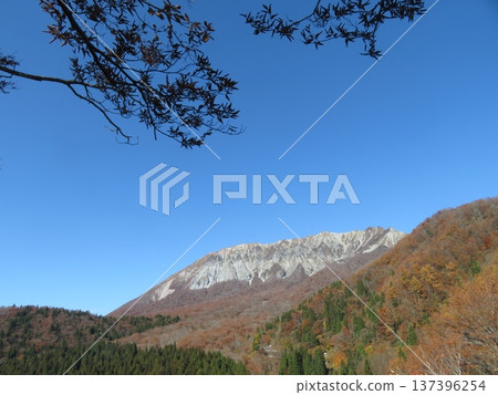 從鳥取縣甲府町的賀木掛展望台眺望大山 137396254