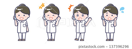 "Nurse 01" woman using a smartphone "Nurse 01" woman using a smartphone 137396296