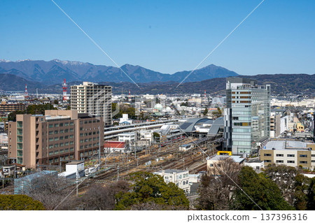 View of Odawara city from Odawara Castle tower View of Odawara city from Odawara Castle tower 137396316