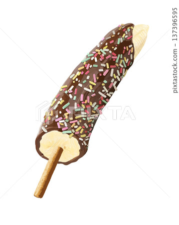 Chocolate banana (with color spray) Chocolate banana (with color spray) 137396595