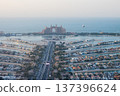View of the artificial island from the observation deck 137396624