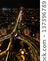 Night view of the artificial island from the observation deck 137396789