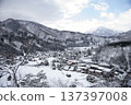 Shirakawa-go covered in snow 137397008