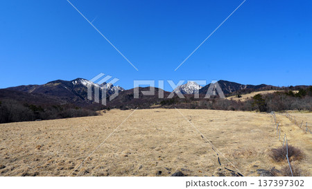 Yatsugatake as seen from Yatsugatake Ranch Yatsugatake as seen from Yatsugatake Ranch 137397302