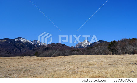 Yatsugatake as seen from Yatsugatake Ranch Yatsugatake as seen from Yatsugatake Ranch 137397303