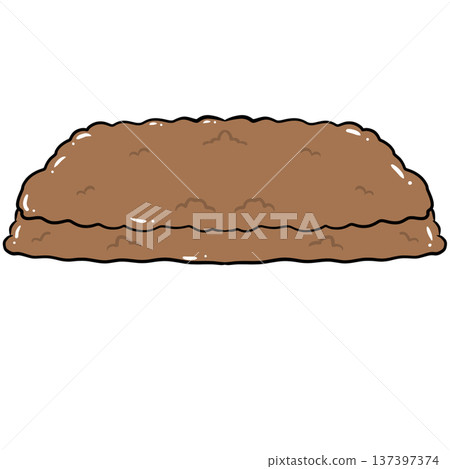 Empty Garden Soil Bed Cartoon Illustration Empty Garden Soil Bed Cartoon Illustration 137397374