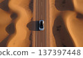 Minimal Desert Road Aerial Composition 137397448