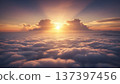 Golden Sunrise Above Clouds 137397456