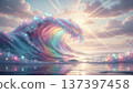 Colorful Fantasy Wave Explosion 137397458