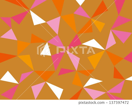 Geometric pattern, triangle, orange, pink Geometric pattern, triangle, orange, pink 137397472