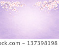 Cherry blossom scene, spring frame, watercolor style, Kyoto purple 137398198