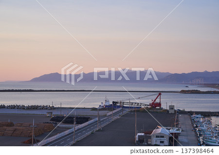 Sunset at Noshiro Port, Omoriyama, Noshiro City, Akita Prefecture Sunset at Noshiro Port, Omoriyama, Noshiro City, Akita Prefecture 137398464