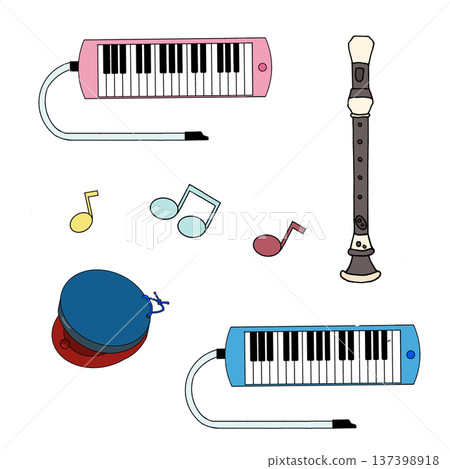 響板、口風琴和豎笛樂譜套裝 137398918