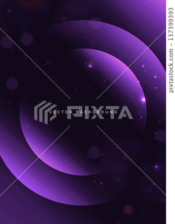 Abstract purple cosmic circle background with glowing gradient and light particles. Abstract purple cosmic circle background with glowing gradient and light particles. 137399393