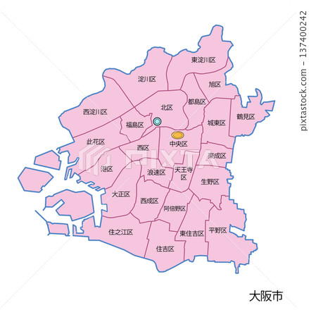 Designated city, city with administrative districts, Osaka City Designated city, city with administrative districts, Osaka City 137400242