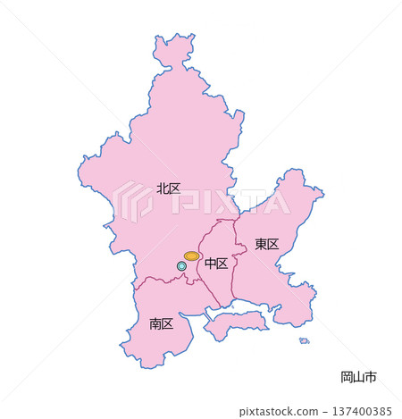 岡山市：由政府法令指定並設有行政區劃的城市 137400385
