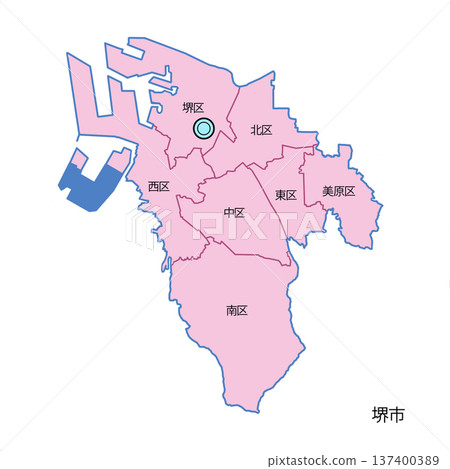 Ordinance-designated city, city with administrative districts, Sakai City Ordinance-designated city, city with administrative districts, Sakai City 137400389