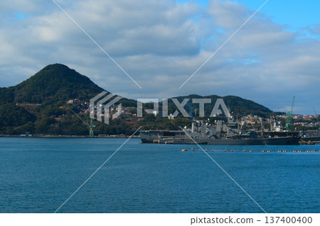 Japan Maritime Self-Defense Force minesweeper in Sasebo Port Japan Maritime Self-Defense Force minesweeper in Sasebo Port 137400400