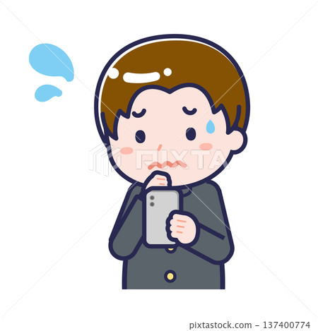 A male "student" using a smartphone 137400774