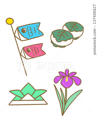 一套可愛的兒童節活動插畫 137400827