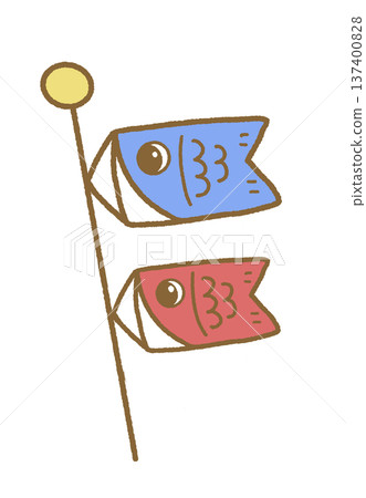A simple and cute carp streamer illustration that can be used for Children's Day events 137400828