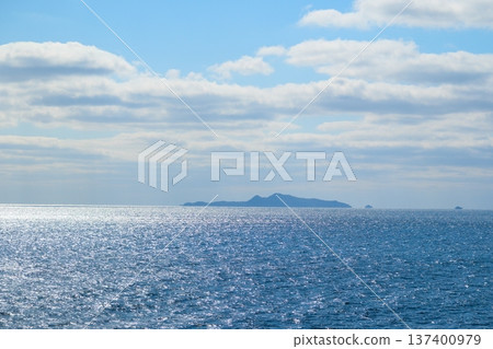 The view from the high-speed ferry leaving Sasebo Port 137400979