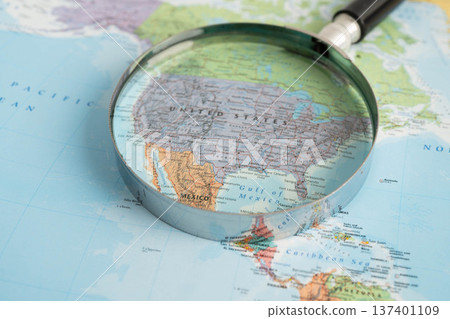 Bangkok, Thailand December 10, 2023 Canada map in world map paper. Bangkok, Thailand December 10, 2023 Canada map in world map paper. 137401109