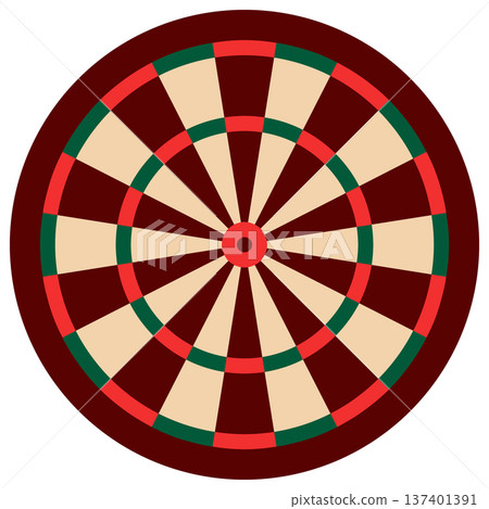 Dartboard simple flat illustration 137401391