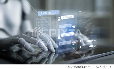 Self-improving conversational AI demonstrating its own chatbot capabilities. Fermion Self-improving conversational AI demonstrating its own chatbot capabilities. Fermion 137401493