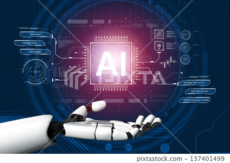 A generative AI managing the entire business strategy and performance lifecycle. Fermion 137401499