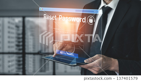 User interface for the password reset and account recovery process. Fermion 137401579
