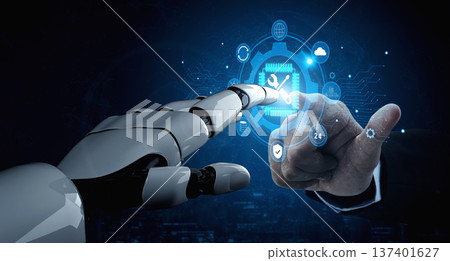 AI-powered IT Support Services and System Maintenance Motif AI-powered IT Support Services and System Maintenance Motif 137401627