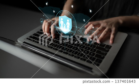 Family Protection and Global Life Insurance Plan Solutions Motif 137401643