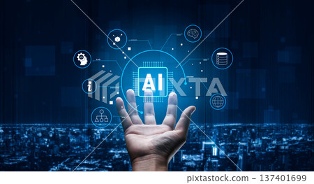 Artificial Intelligence AI Core Technology and its Ecosystem Motif Artificial Intelligence AI Core Technology and its Ecosystem Motif 137401699