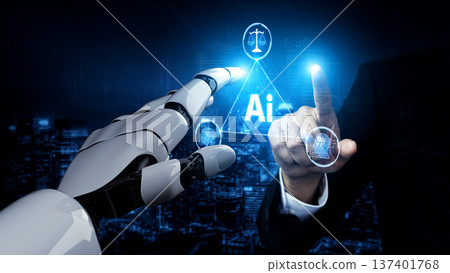 AI Brain Processing Data with Generative Intelligence Visualization Spline 137401768