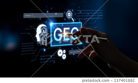Generative AI search interface with GEO concept. Corpus 137401882