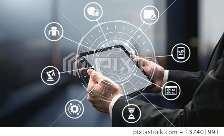 Predictive maintenance icons for industrial automation and smart factory Gist Predictive maintenance icons for industrial automation and smart factory Gist 137401991