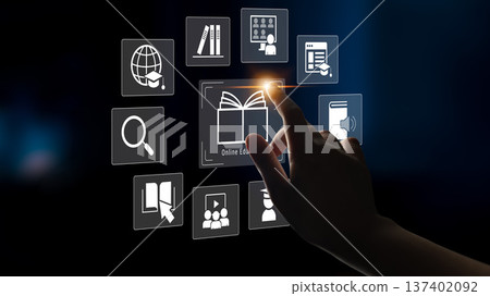 Online education and digital learning platform concept Parse 137402092